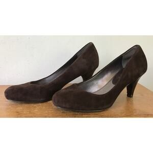 Banana Republic Tabitha Brown Suede Leather Pumps Heels Shoes 8.5 39